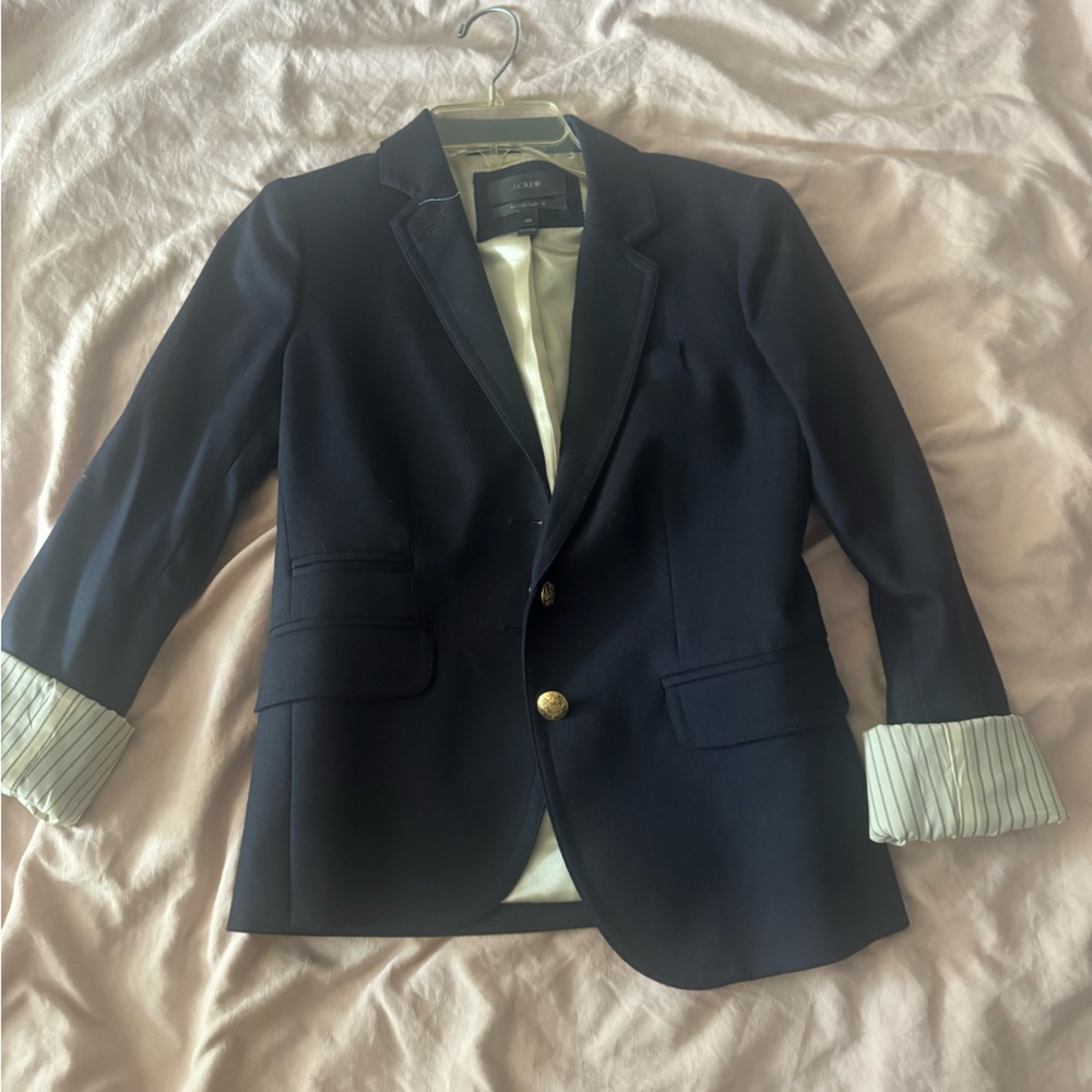 J Crew Navy Blue Schoolboy Blazer in 00